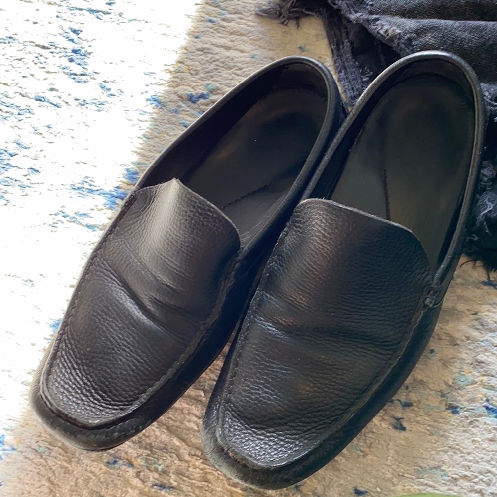 Mens Hugo boss black loafers